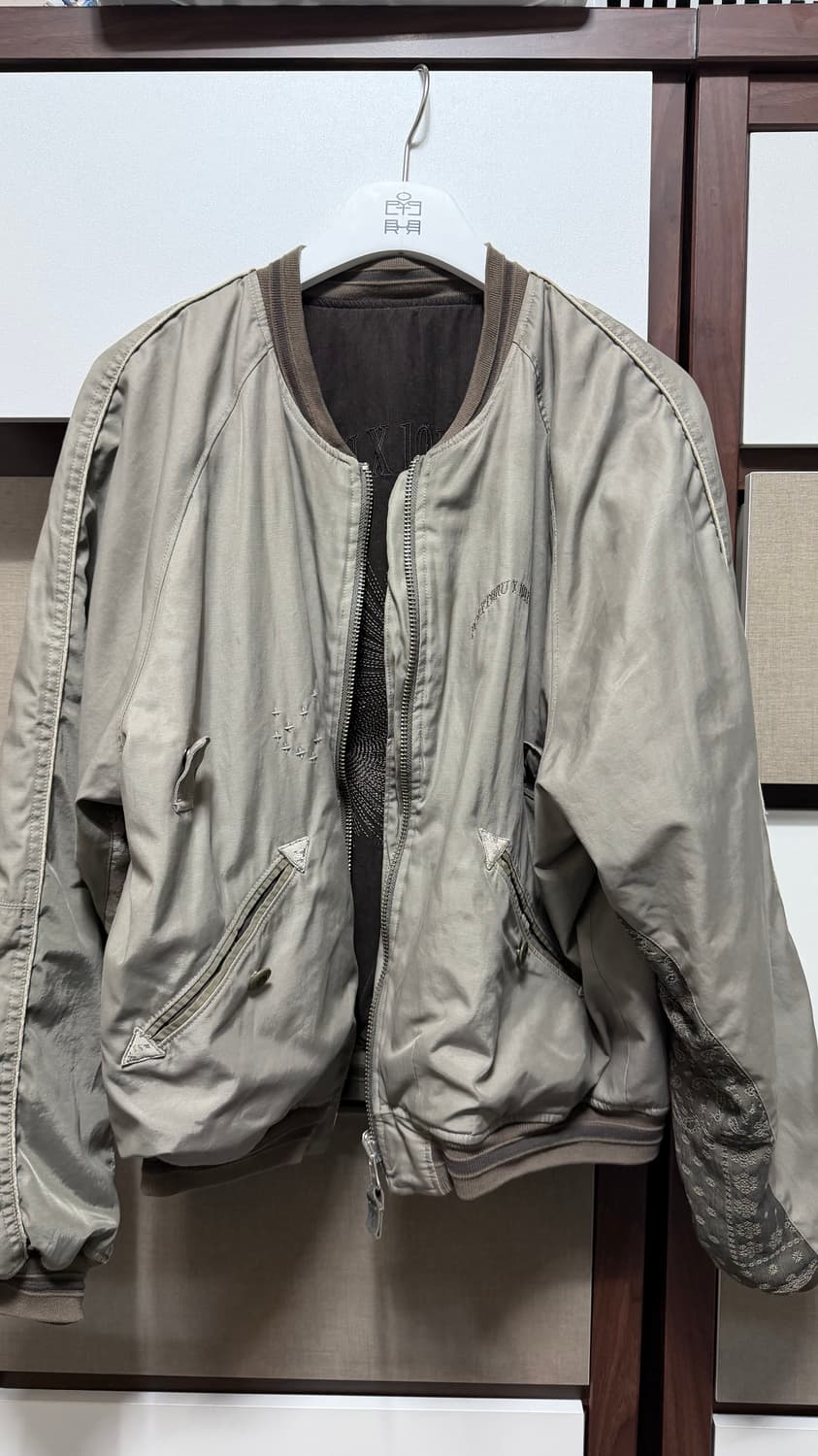 1)폴리테루 1011 리버시블 플로럴 수베니어 봄버라이트 세이지(브라운) 상품이미지1