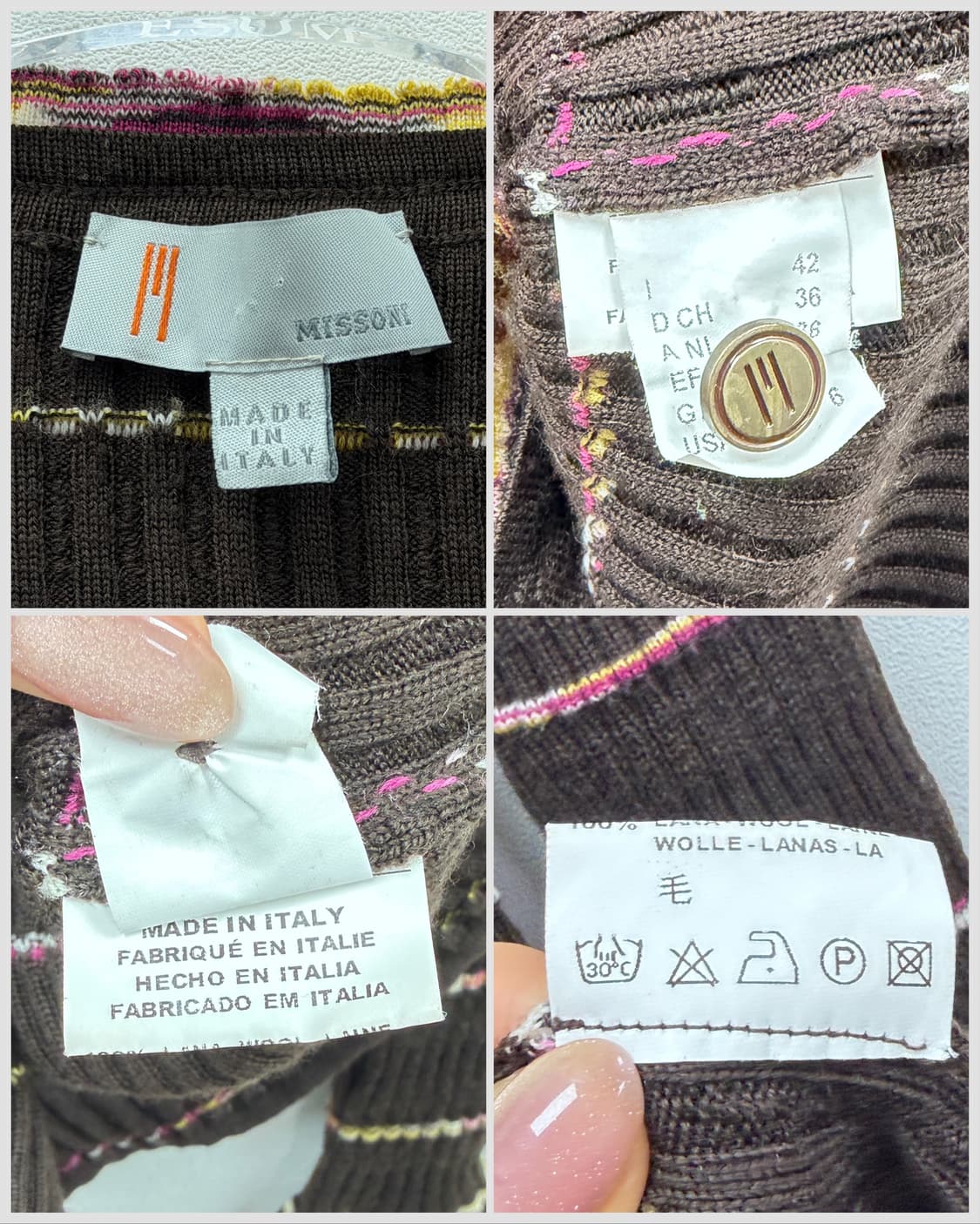 미쏘니 스트라이프 프릴 리브 가디건 상품이미지4