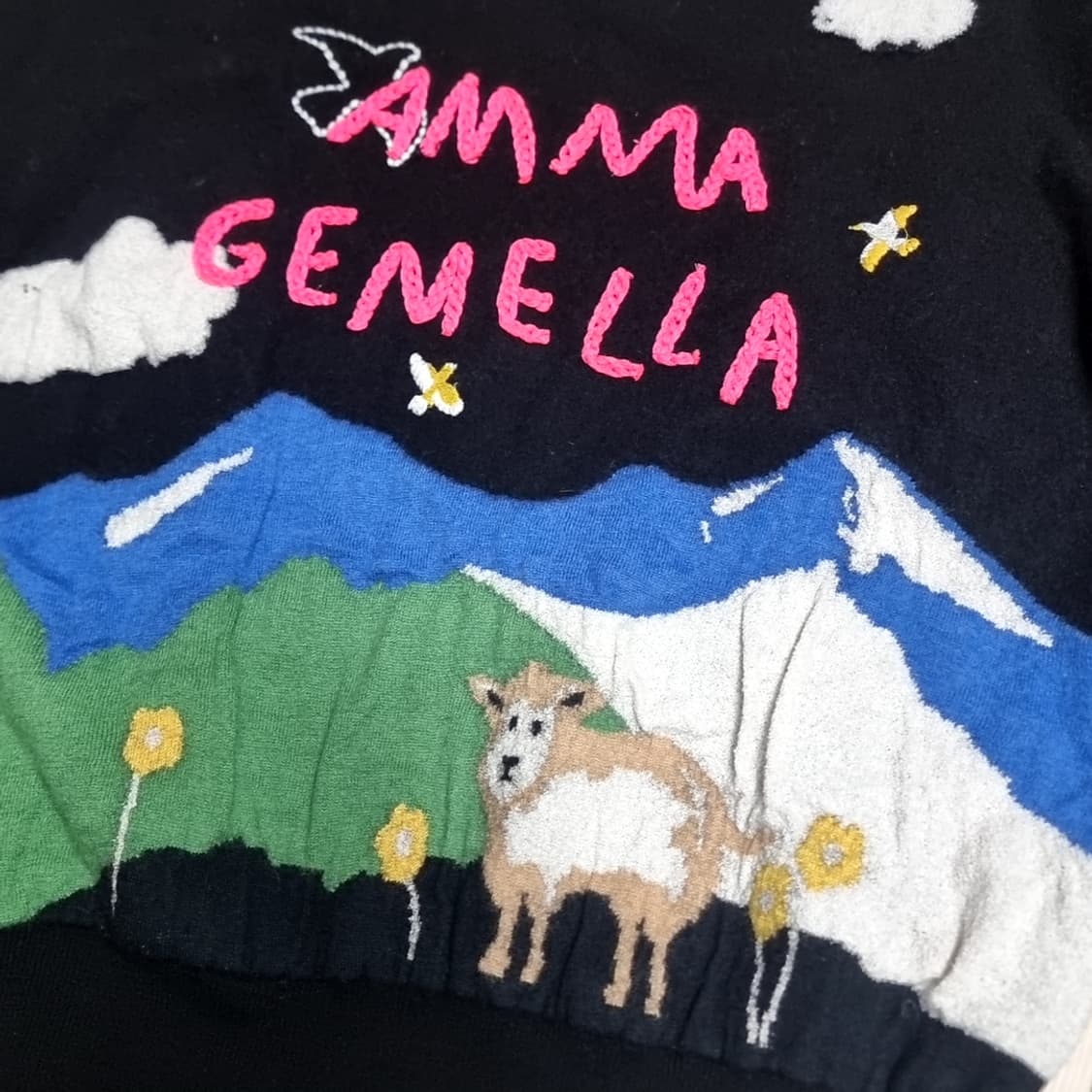 베네통 감마 제멜라 니트 블랙(실측) 상품이미지2