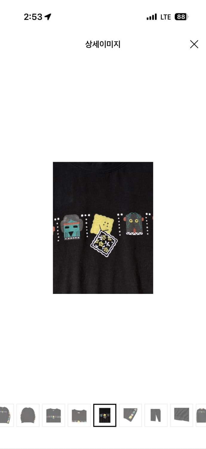 정품 캐피탈 블랙 긴팔 티셔츠 패키쉬 앤 카치나 상품이미지3