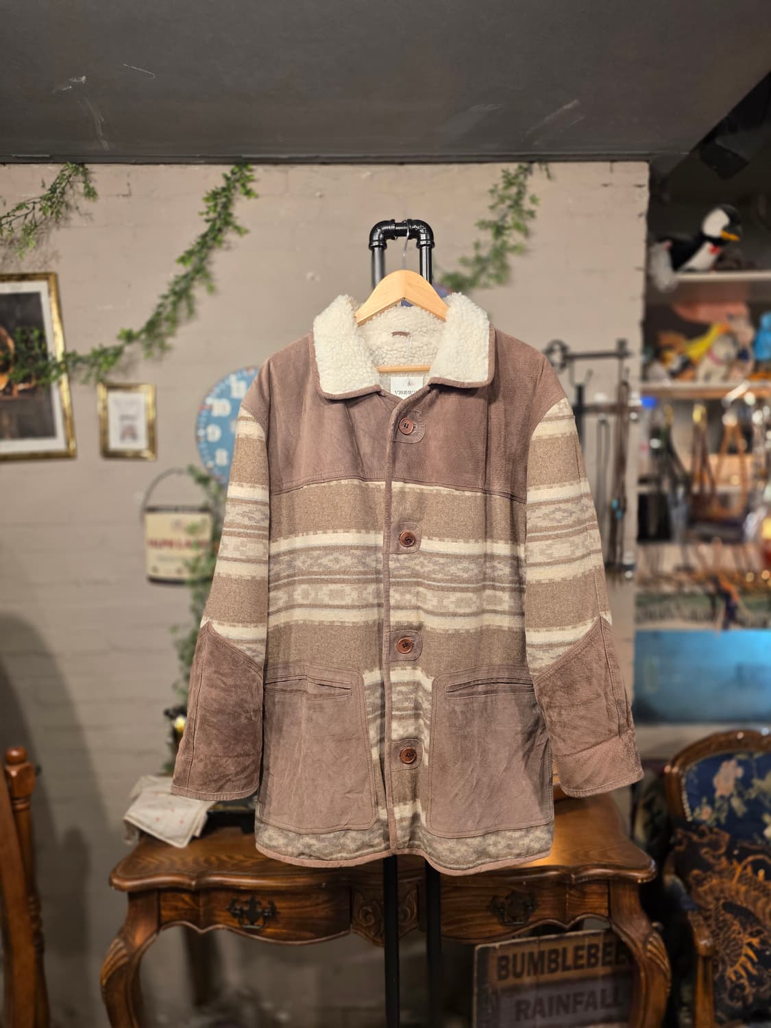 패턴 하프 코트 (F582) 상품이미지1