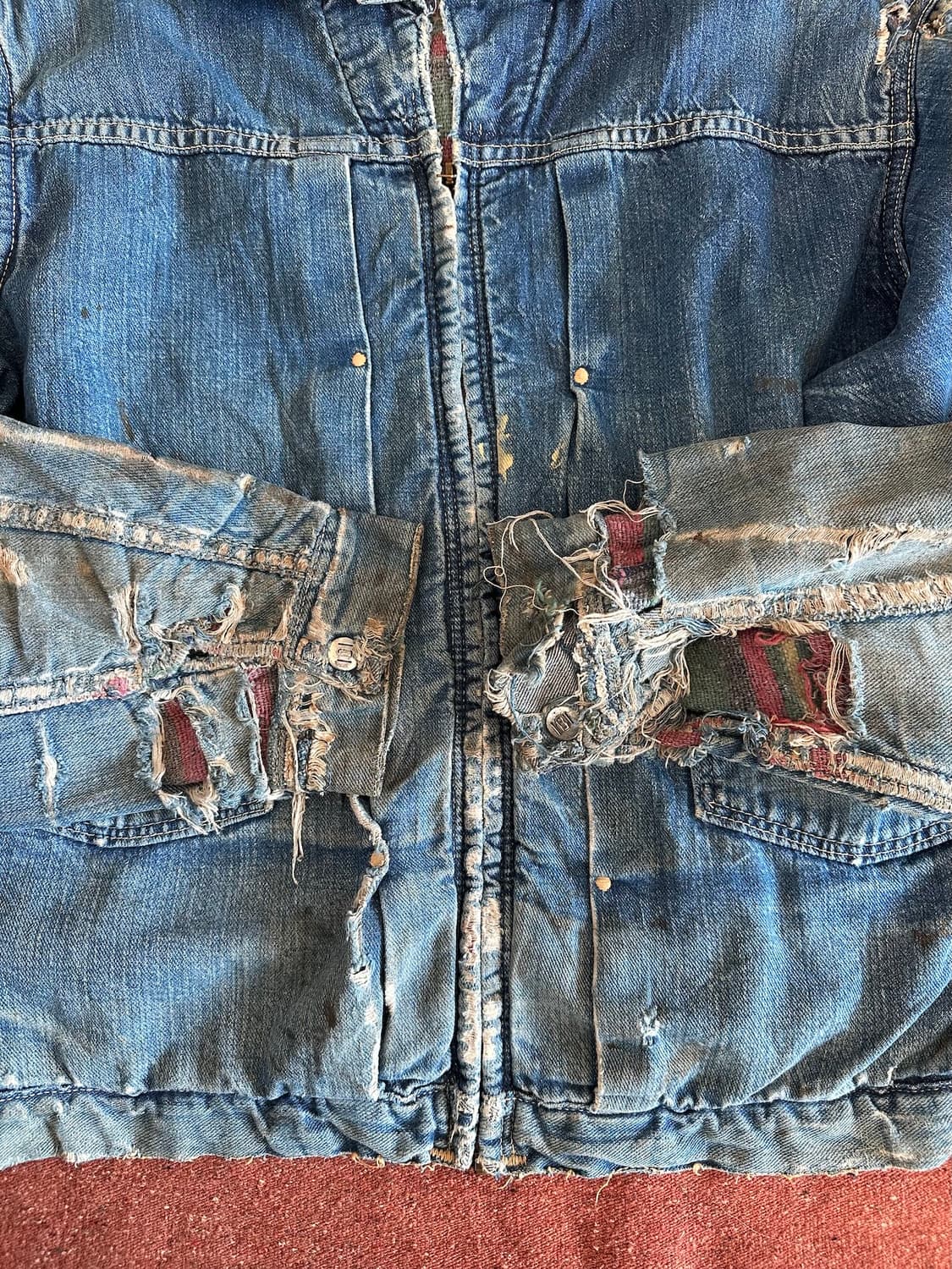 50s USA 빈티지 몽고메리워드 101 2세대 셀비지 데님 자켓 rrl 상품이미지8