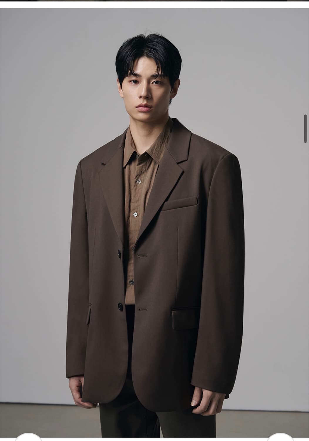 (새상품)(XL) 드로우핏 오버사이즈 도브 울 블레이저 [D.BROWN] 상품이미지2