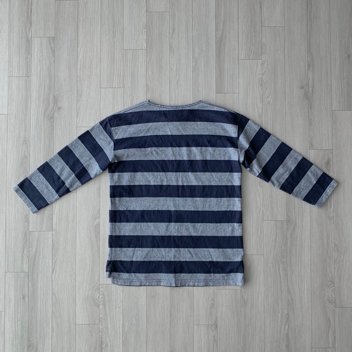 콜롬비아니트 크루넥 스트라이프 럭비 티셔츠 made  in usa 상품이미지4