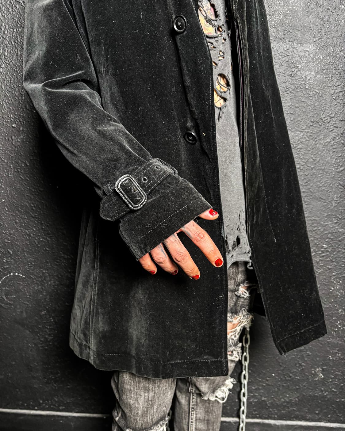 Velvet Buckle Half Coat 상품이미지4