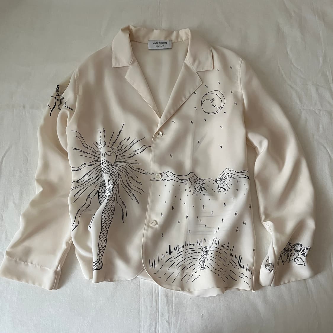 마린세르 cream tarot printed shirt 상품이미지4