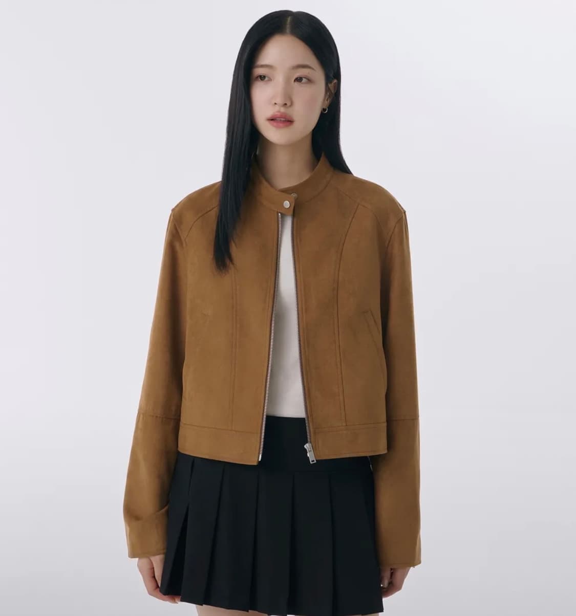 무신사 스탠다드 우먼즈 신세틱 스웨이드 레이서 재킷 데저트 브라운 S 상품이미지1