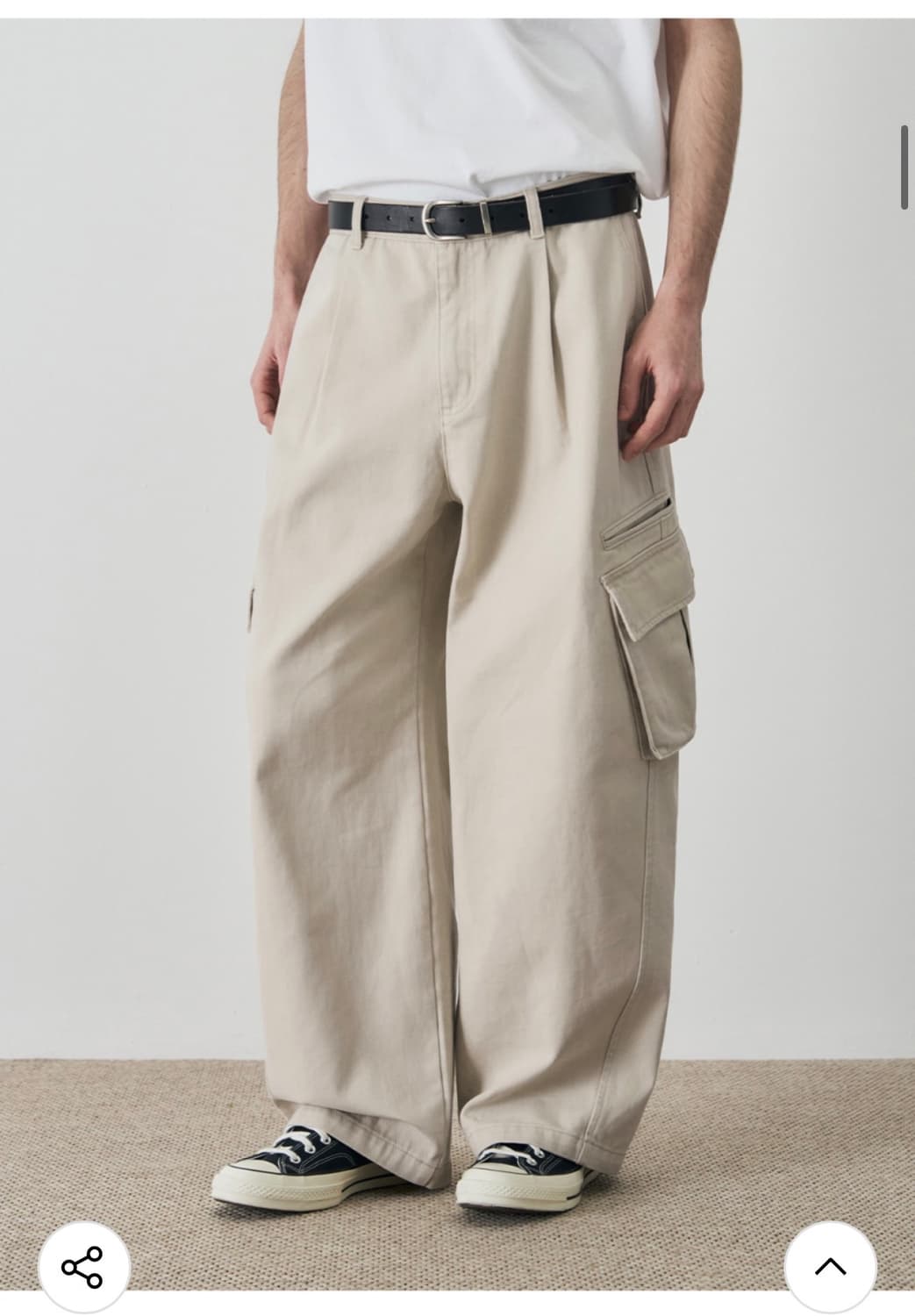 (새상품)(L) 드로우핏 마일즈 워싱 코튼 카고 팬츠 [SAND] 판매 상품이미지5