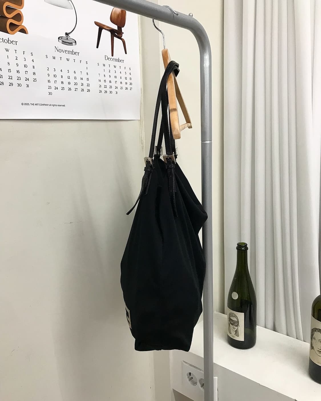 펜디 코튼 은장 주카 숄더백 가방 상품이미지4
