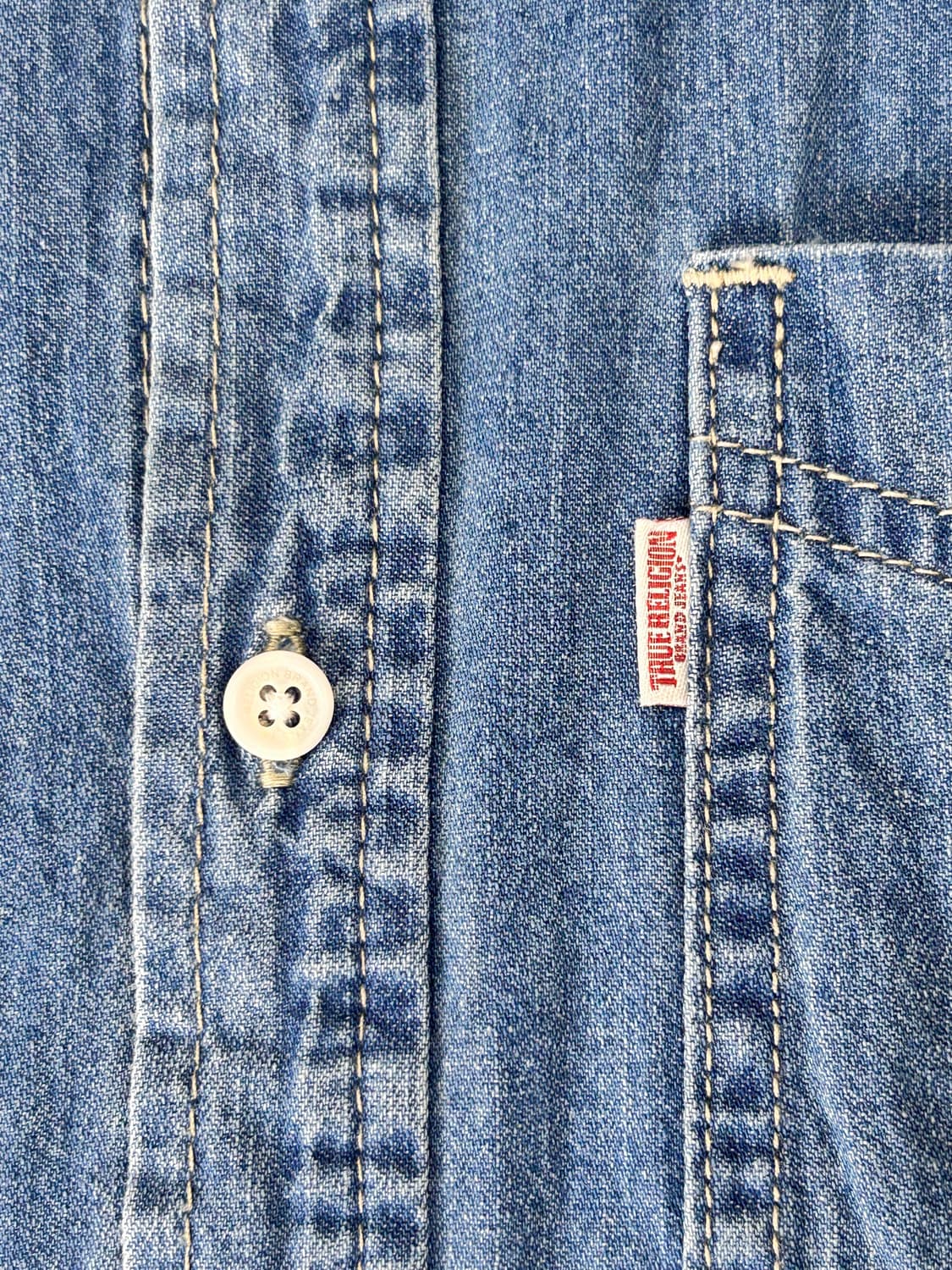 트루릴리젼 포켓 데님 셔츠 청남방 95 상품이미지5