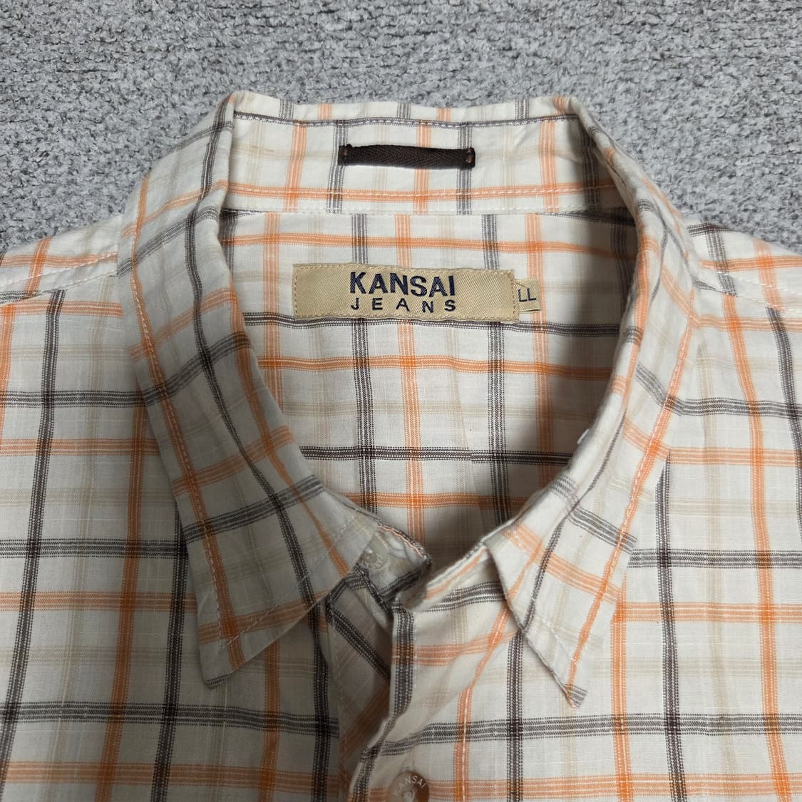 90s Kansai Jeans 빈티지 반팔 셔츠 L-XL(100-105) 상품이미지3