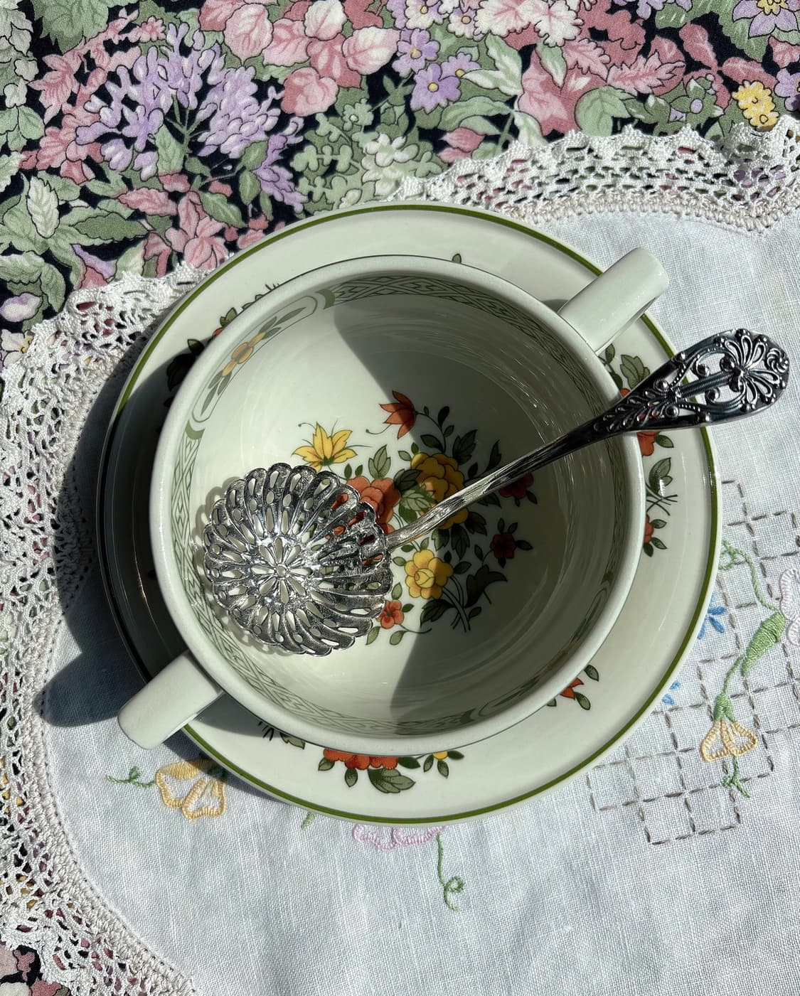 빈티지 실버플레이트 슈가 시프터 티 스트레이너 상품이미지1