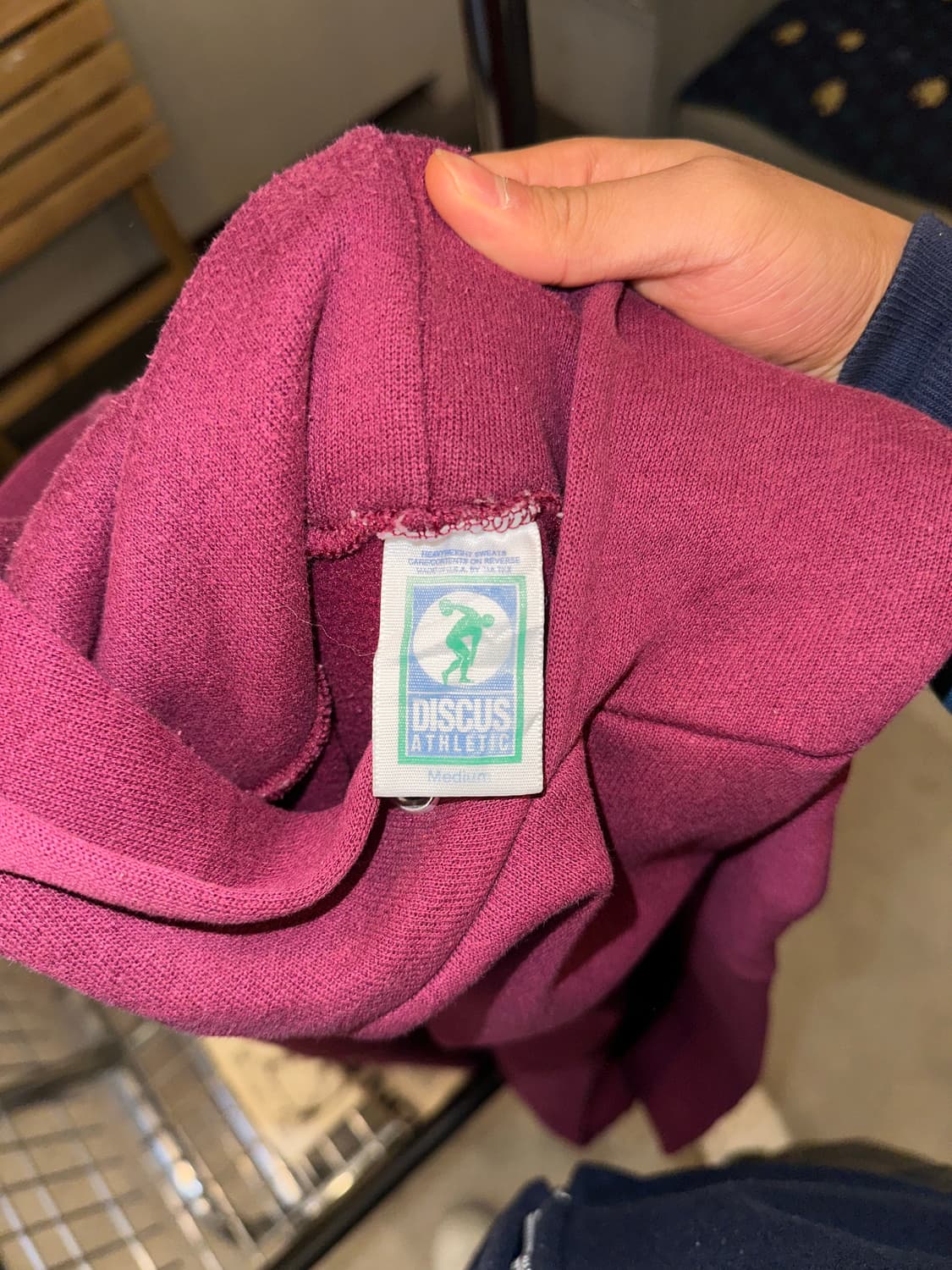 90’s Discus Athletic wine plain hood 상품이미지10