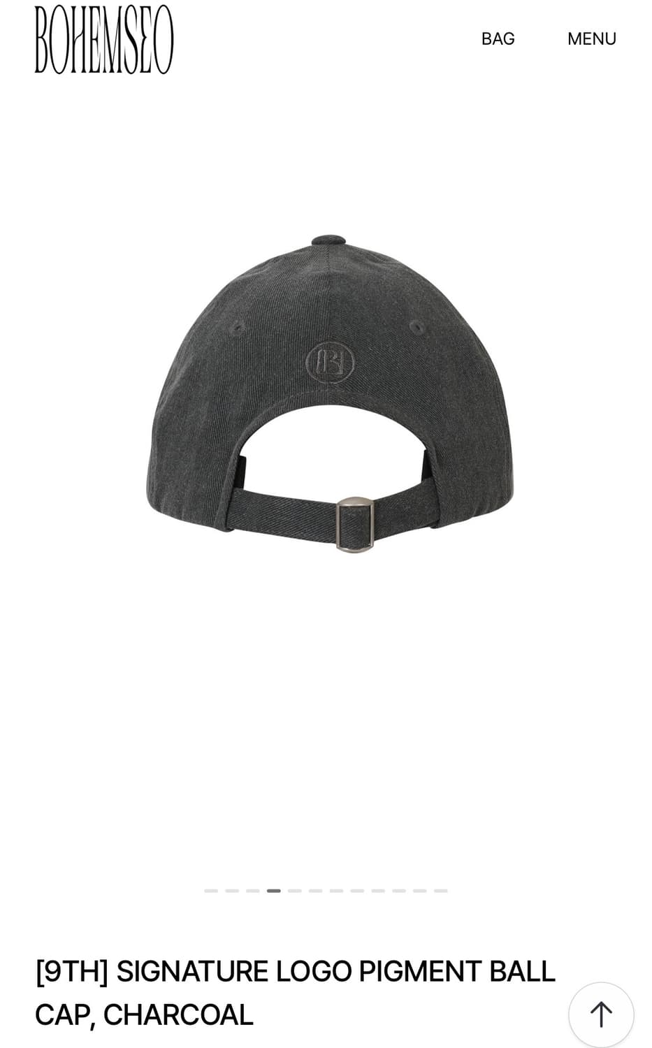 보헤미안서울 시그니처 로고 볼캡 차콜 상품이미지2