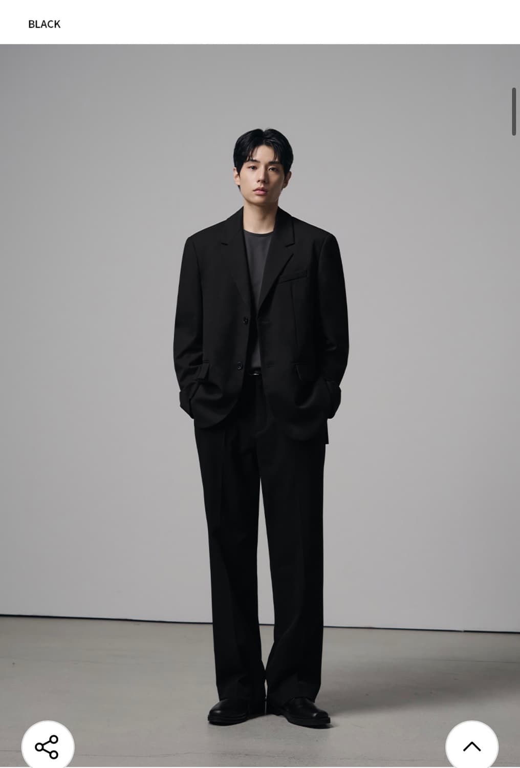 (새상품)(XL) 드로우핏 오버사이즈 도브 울 블레이저 [BLACK] 상품이미지5