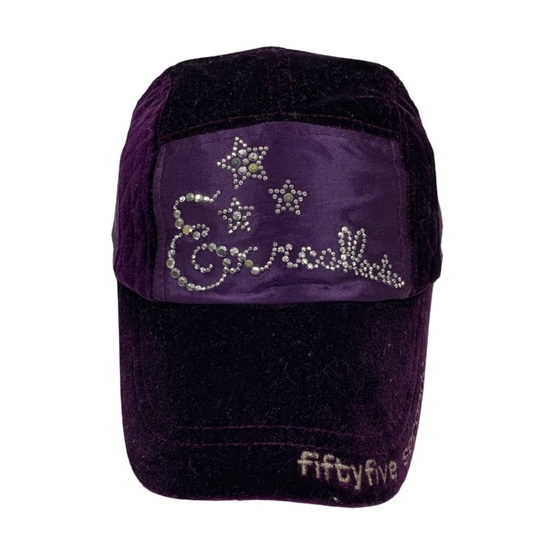 EXR 빈티지 퍼플 벨벳 큐빅 캡 상품이미지1