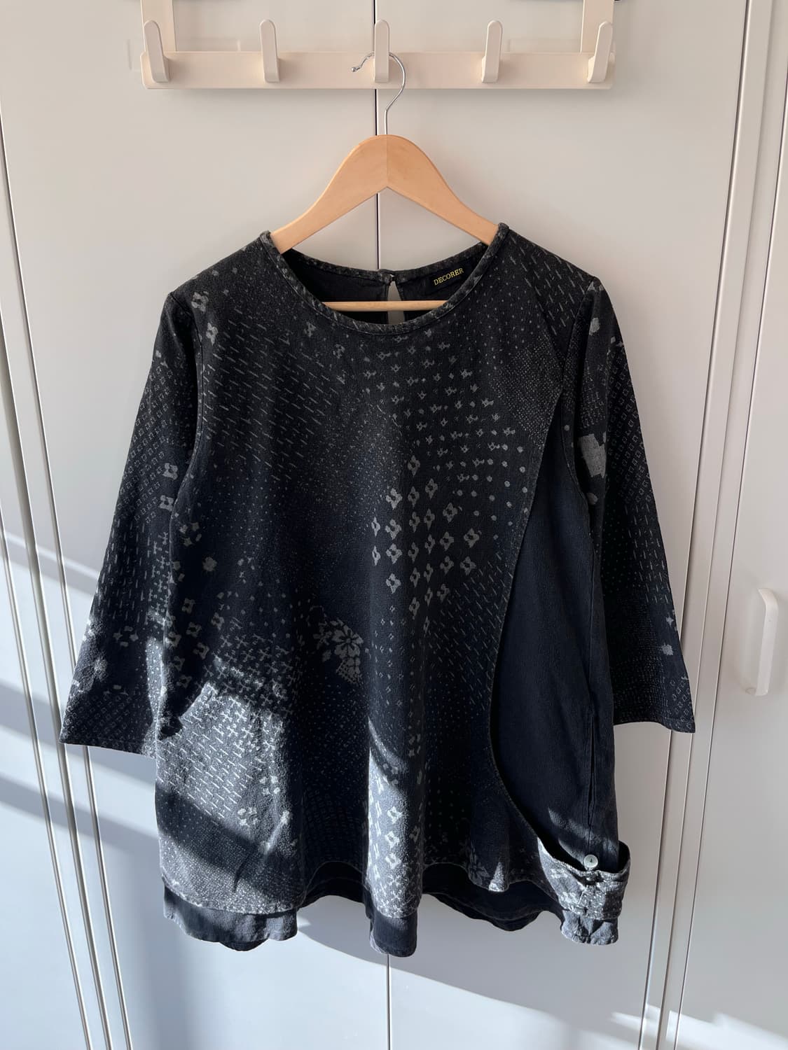 Decorer 패턴 레이어드 미디 원피스 상품이미지8