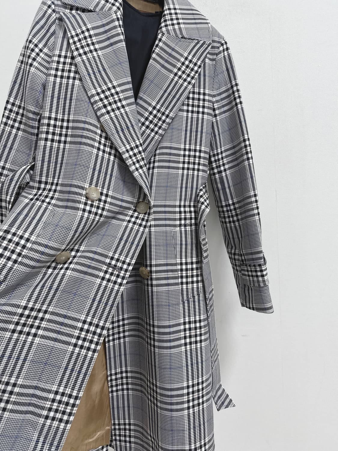 마시모두띠 체크 트렌치코트 상품이미지4