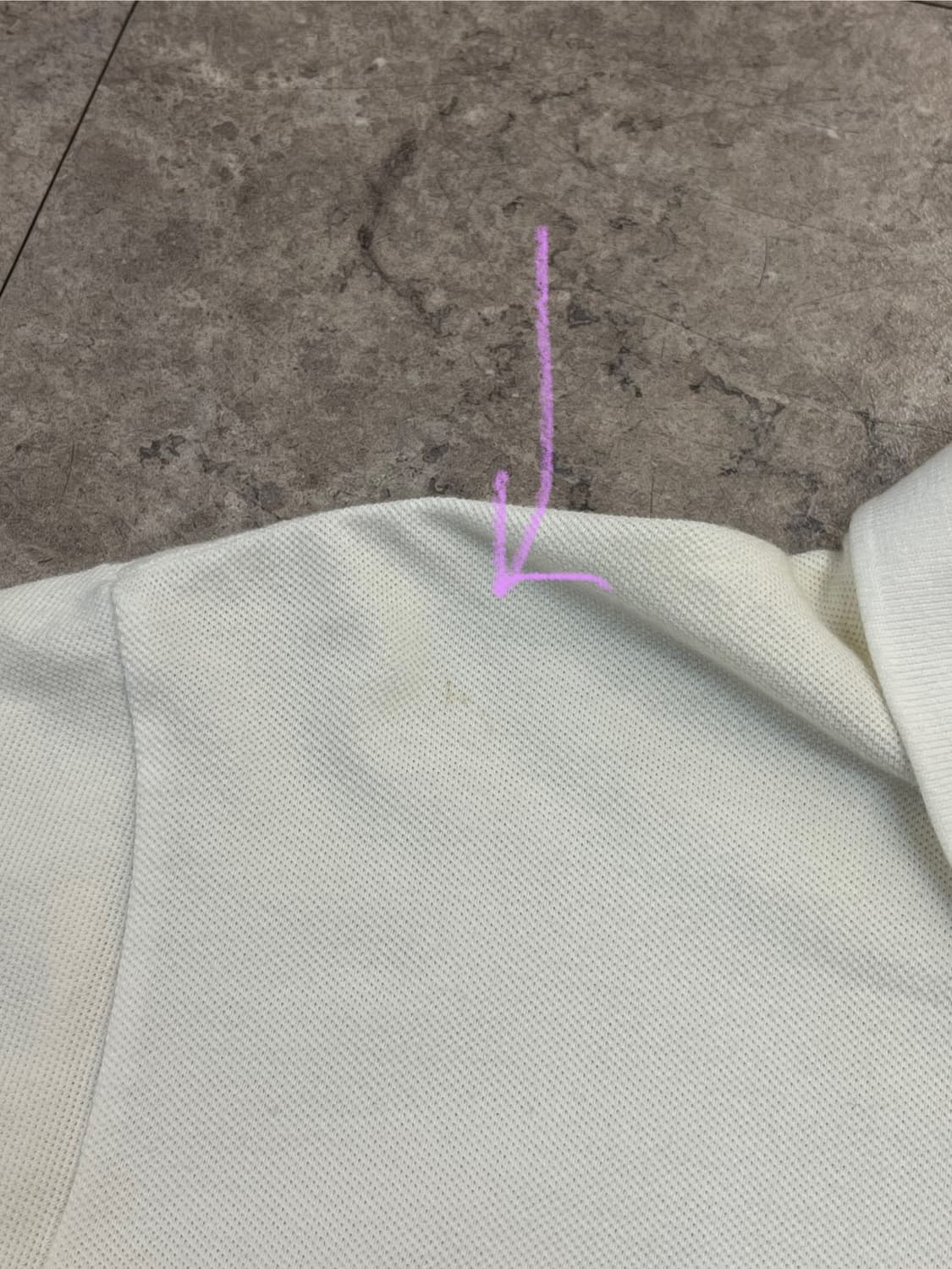 꼼데가르송 반팔 카라티 화이트 XL #csz2575 상품이미지5