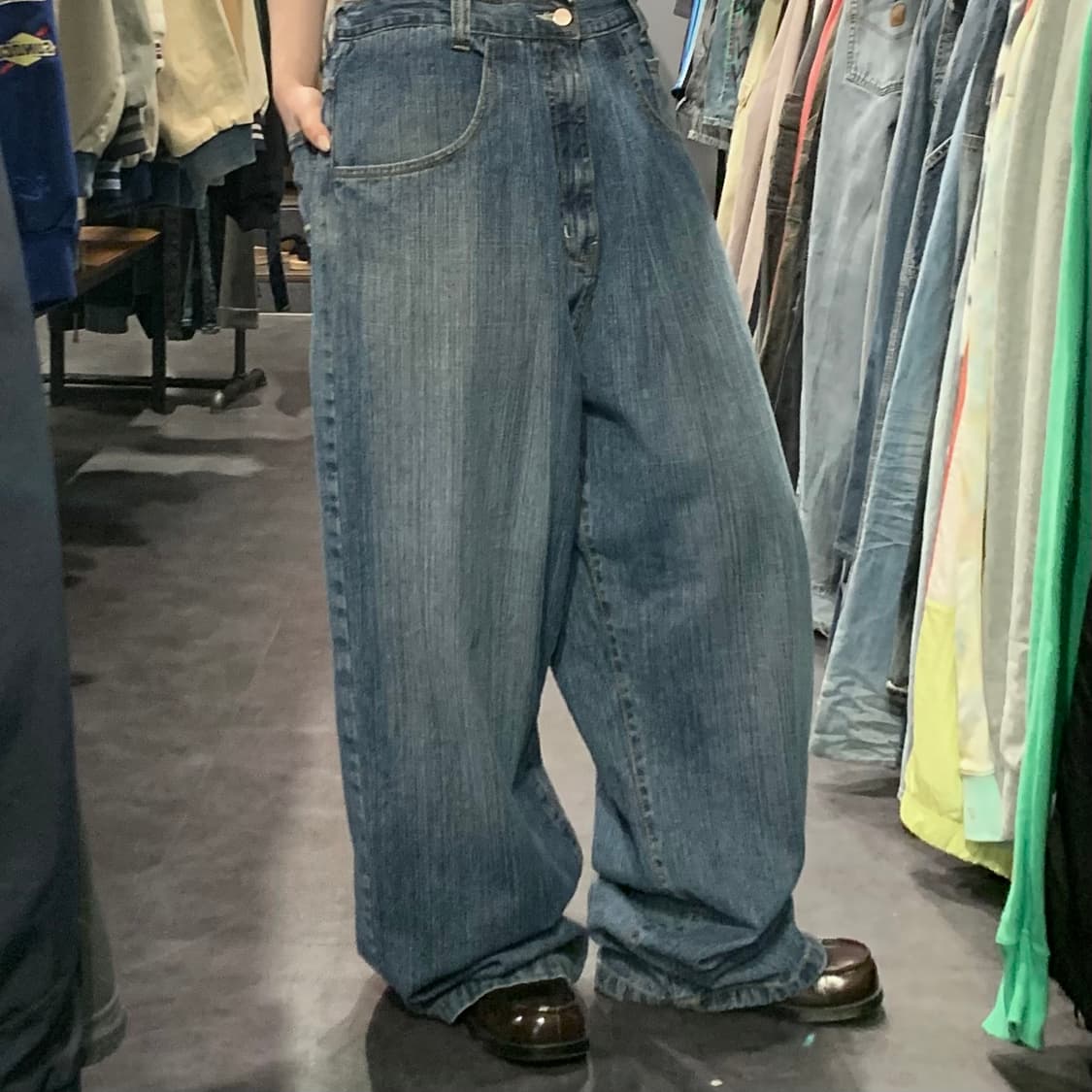 [IM] MARQ75 슬럽 워싱 힙합 데님 팬츠 상품이미지4