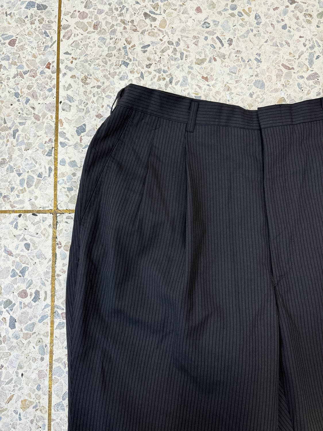 90‘s 입생로랑 스트라이프 투턱 슬랙스 상품이미지7