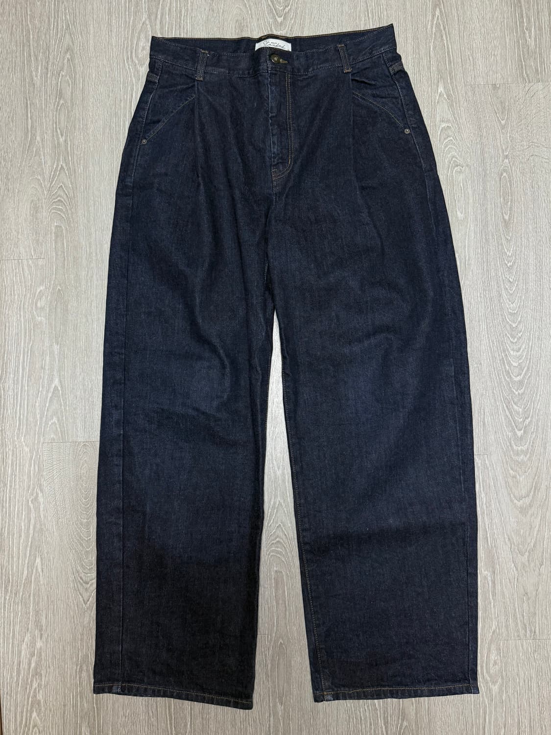 비슬로우 콘밀 원턱 데님 인디고 34 상품이미지1