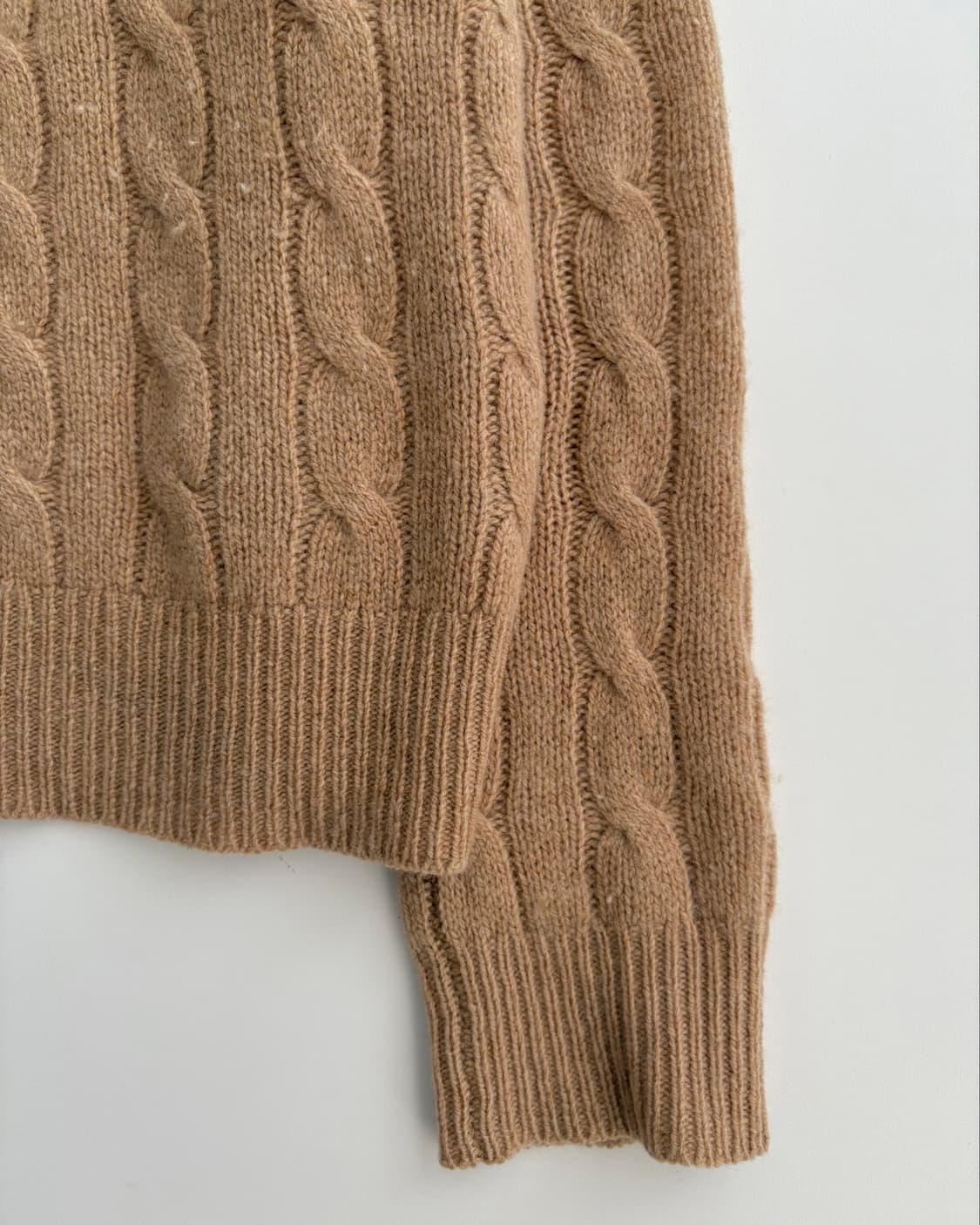 Polo 폴로 랄프로렌 신형 카멜 울캐시미어 케이블 브이넥 니트 상품이미지5