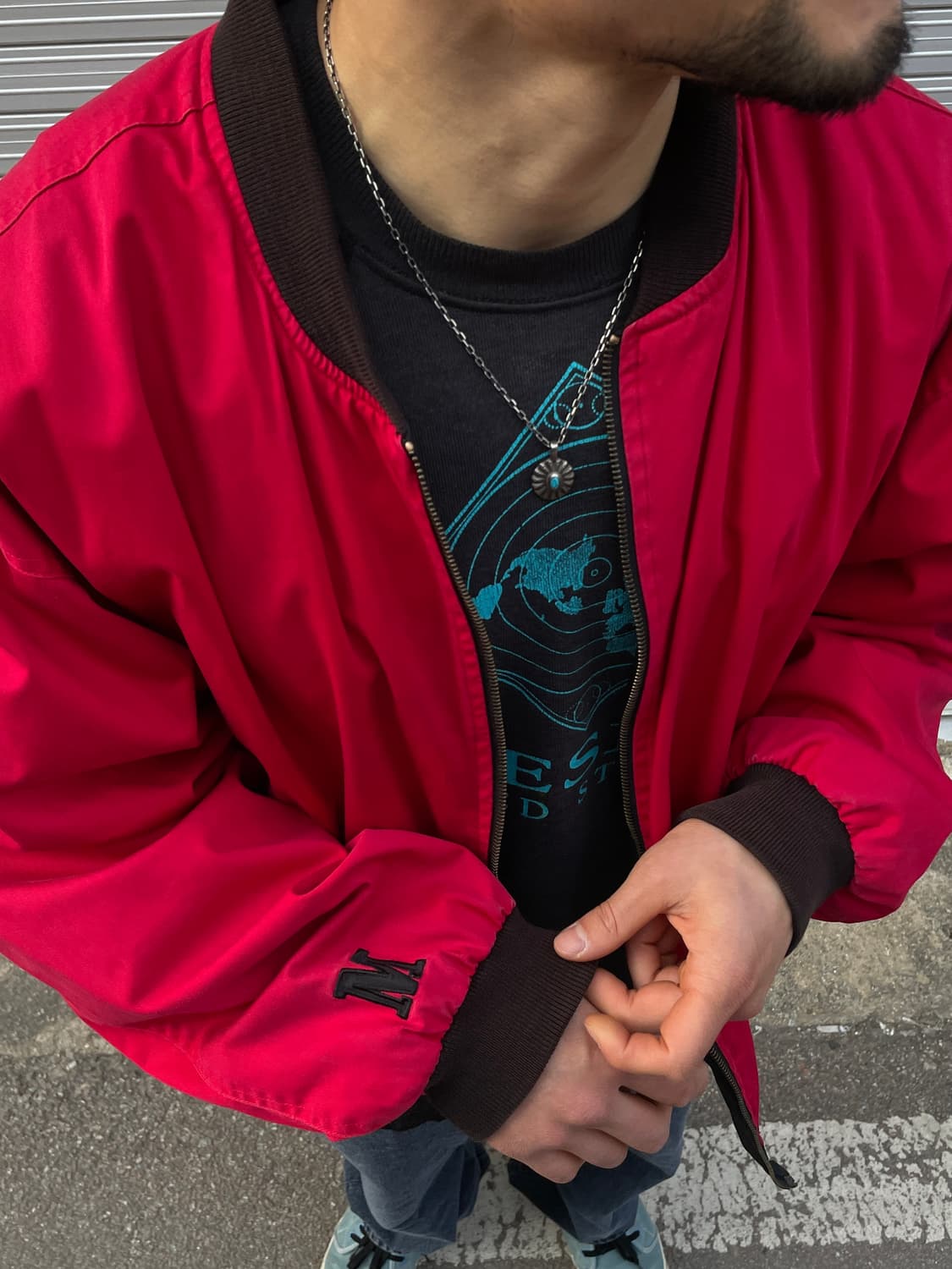 90s Marlboro Reversible Bomber Jacket 상품이미지8