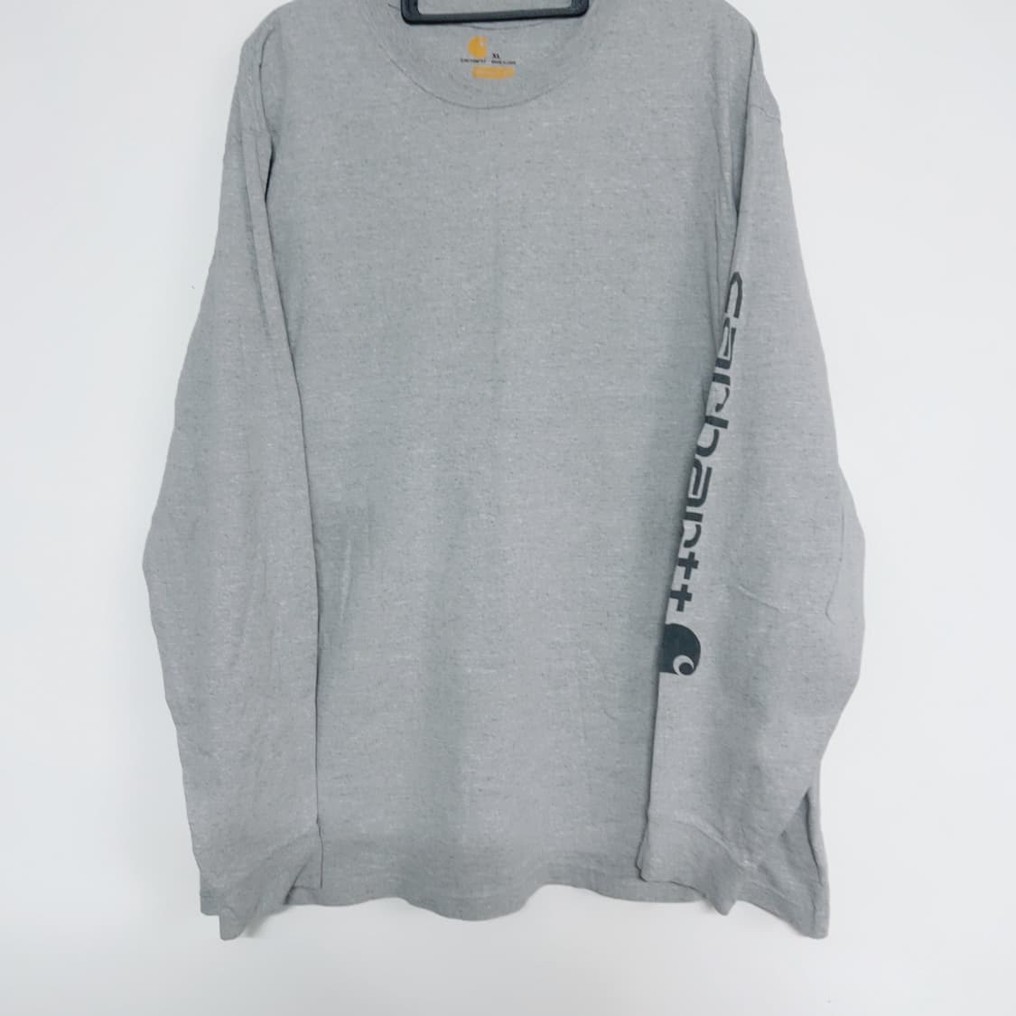 칼하트 그레이 프린팅 봄 공용 긴팔티 상품이미지3