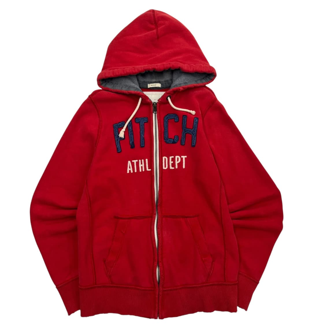 아베크롬비 네이비 패치 레드 후드집업 L 상품이미지2