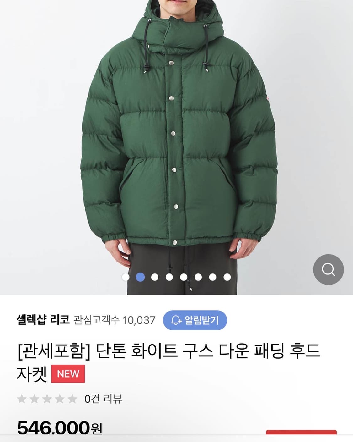단톤 구스다운 그린 상품이미지1