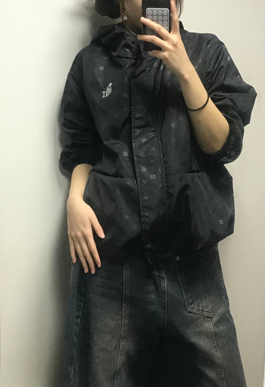 도트 후드집업 상품이미지3