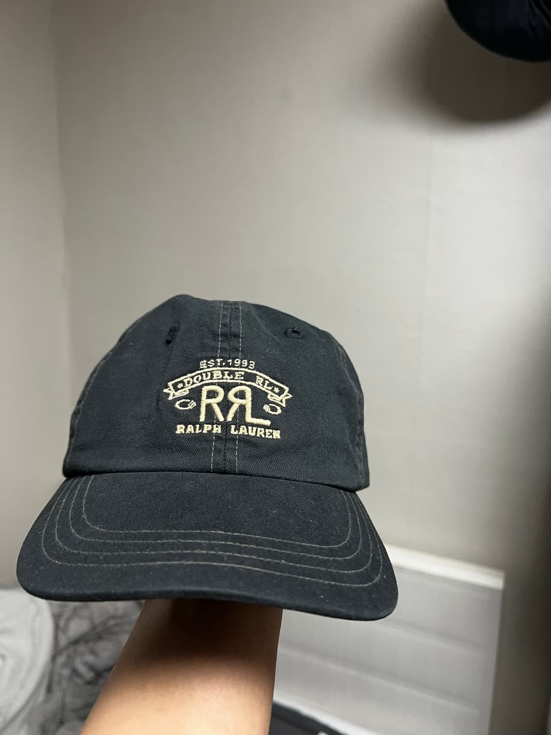 더블알엘 랜치 로고 트윌 볼 캡 블랙 상품이미지2