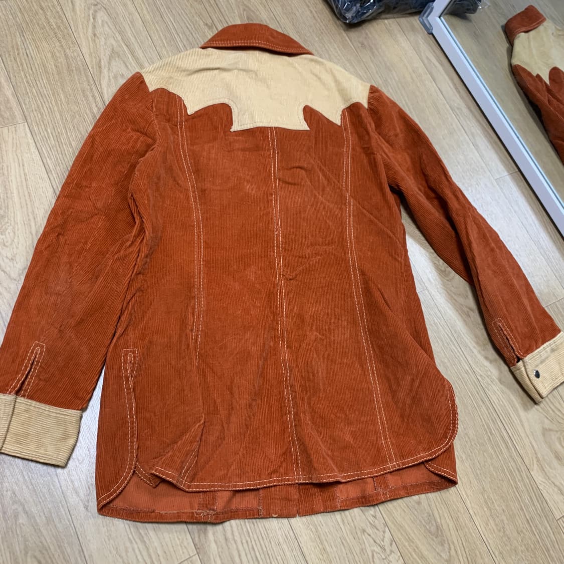 여자90추정)빈티지 웨스턴 코듀로이 셔츠 상품이미지2