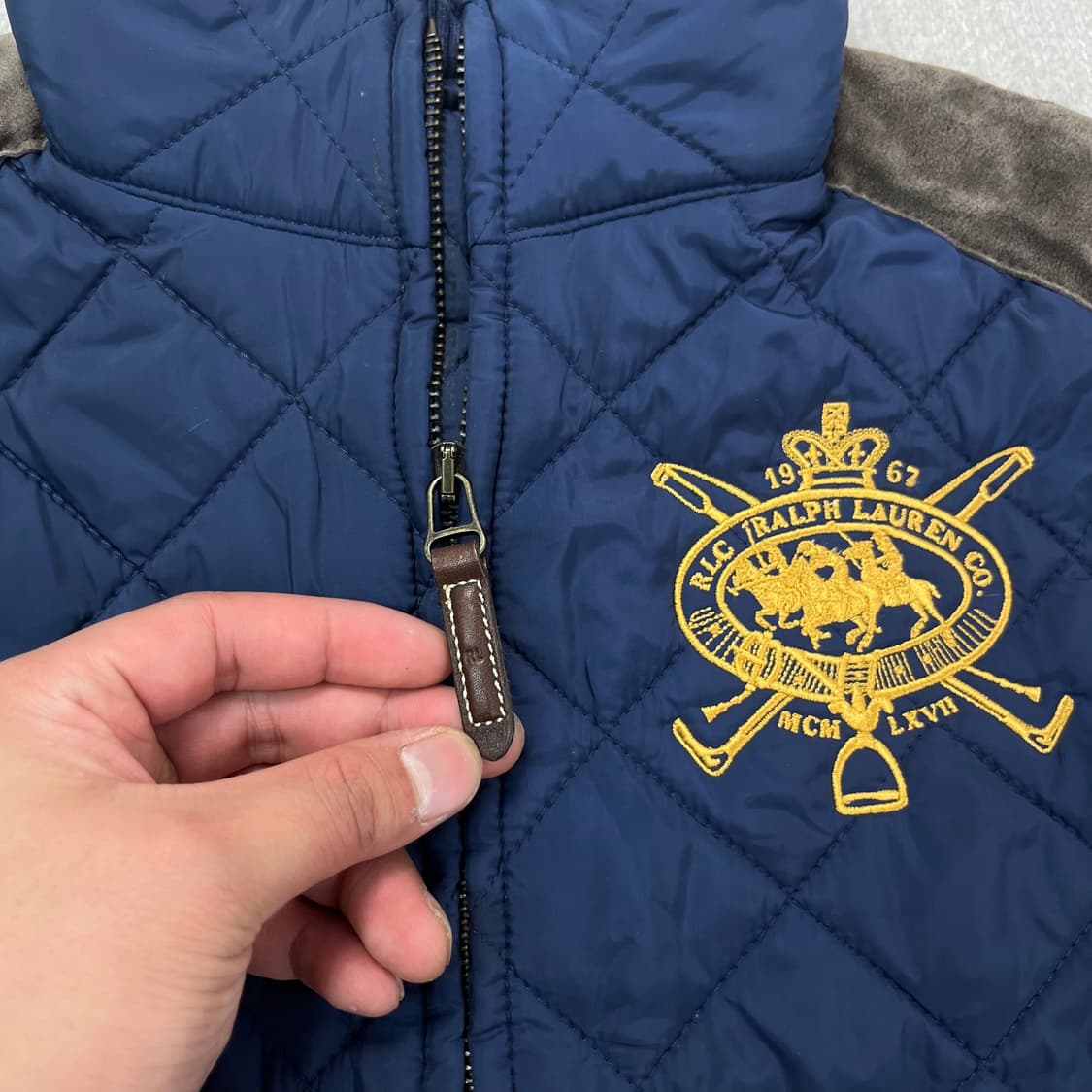 95 폴로 랄프로렌 스웨이드 퀄팅 조끼 상품이미지3