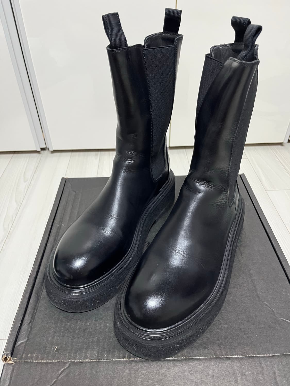 마르셀 Zuccone 레더 첼시 부츠 EU40 상품이미지1