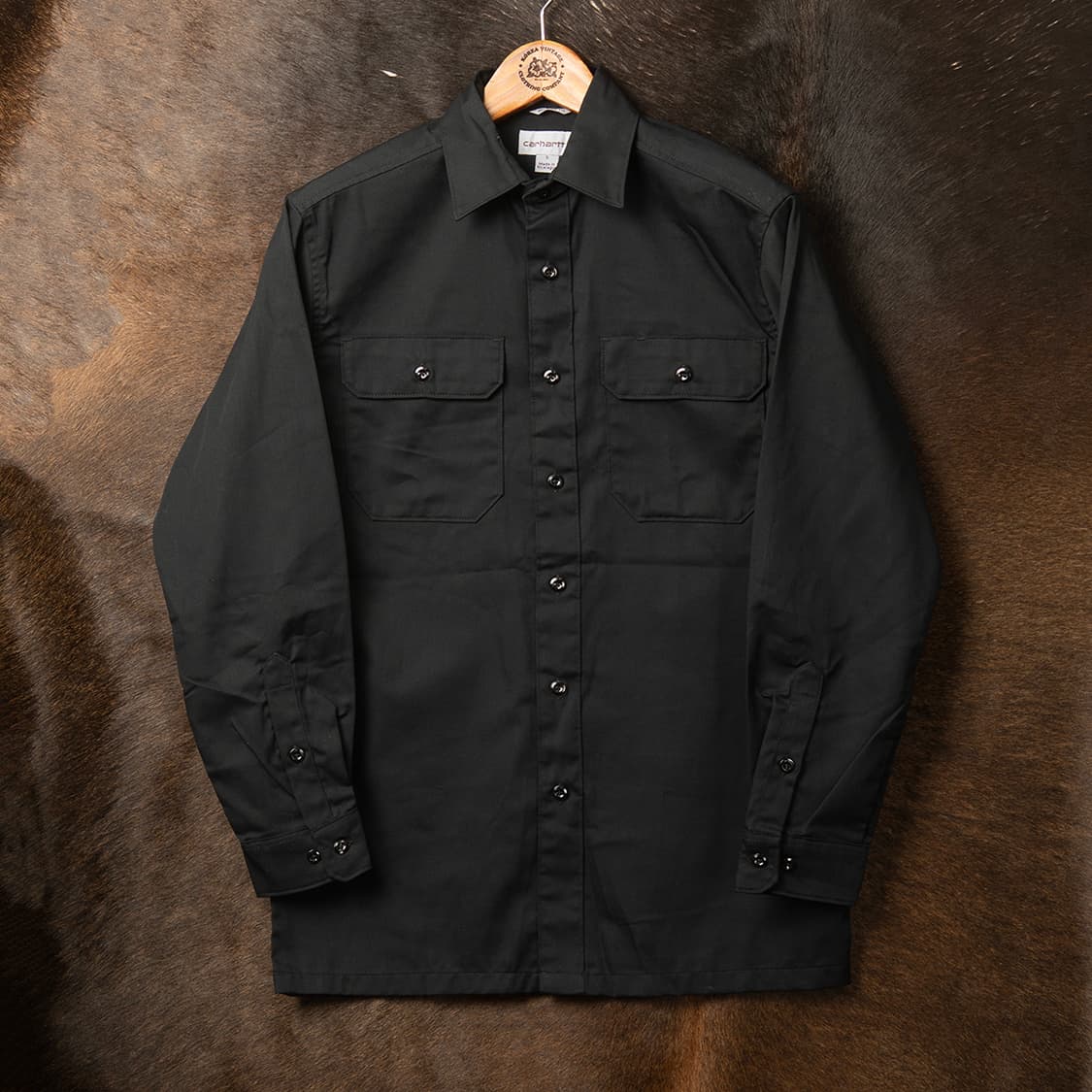 [S] 칼하트 S224 트윌 워크셔츠 블랙  상품이미지1