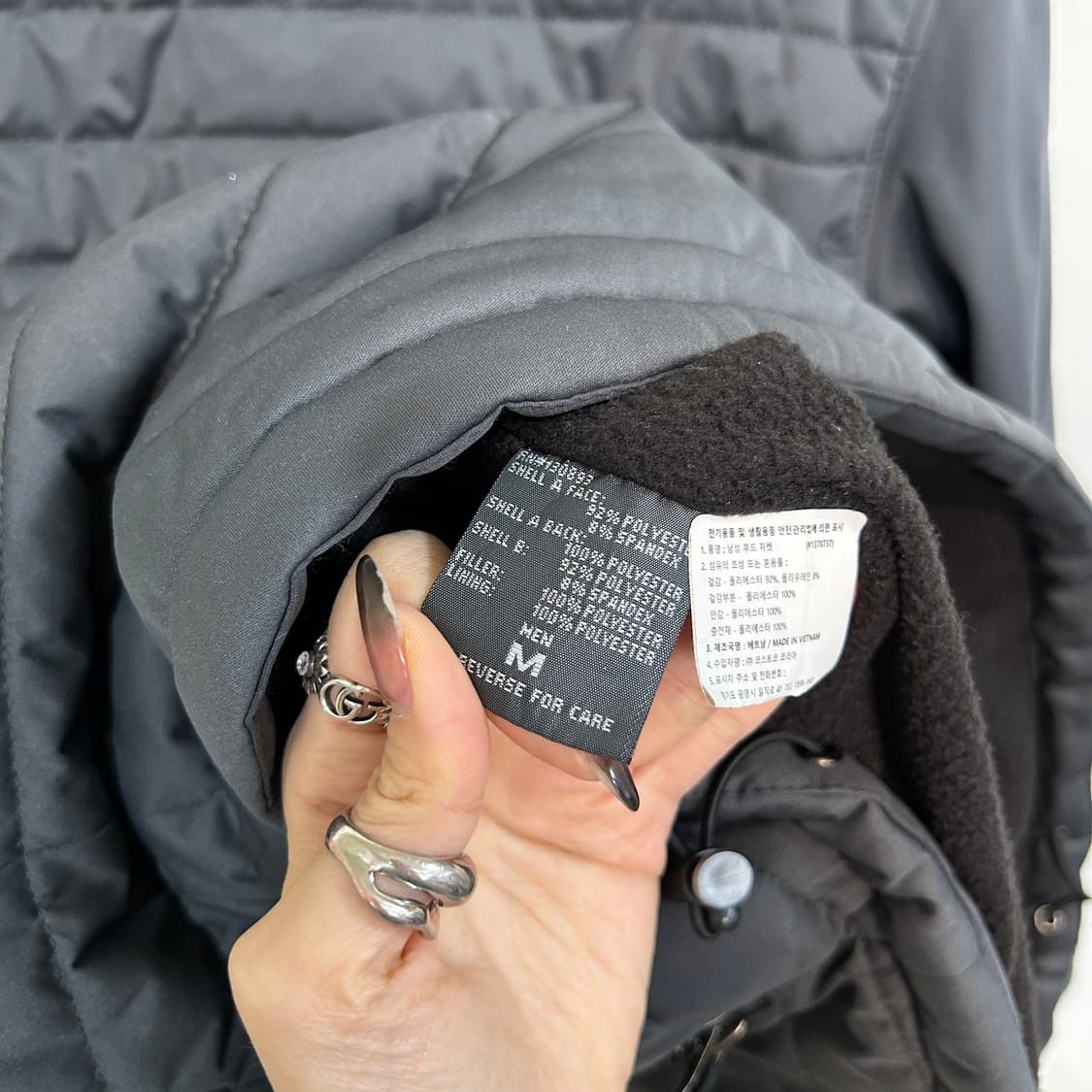 뉴발란스 남성 패딩 기모 집업 M 상품이미지3