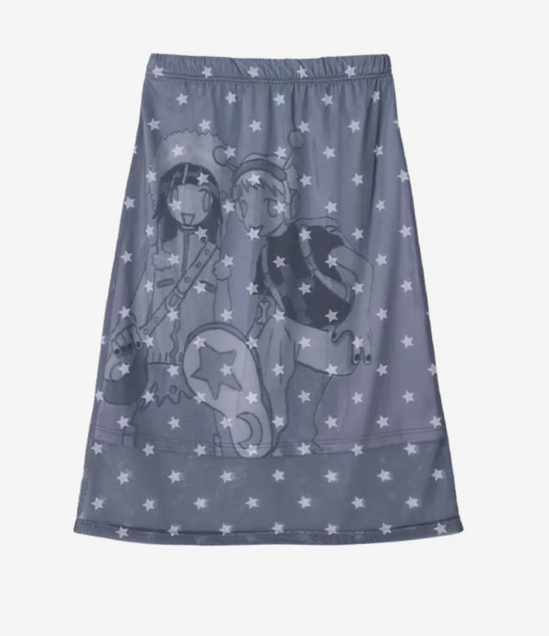YB x Oliwa Star Print Mesh Graphic Skirt 상품이미지2