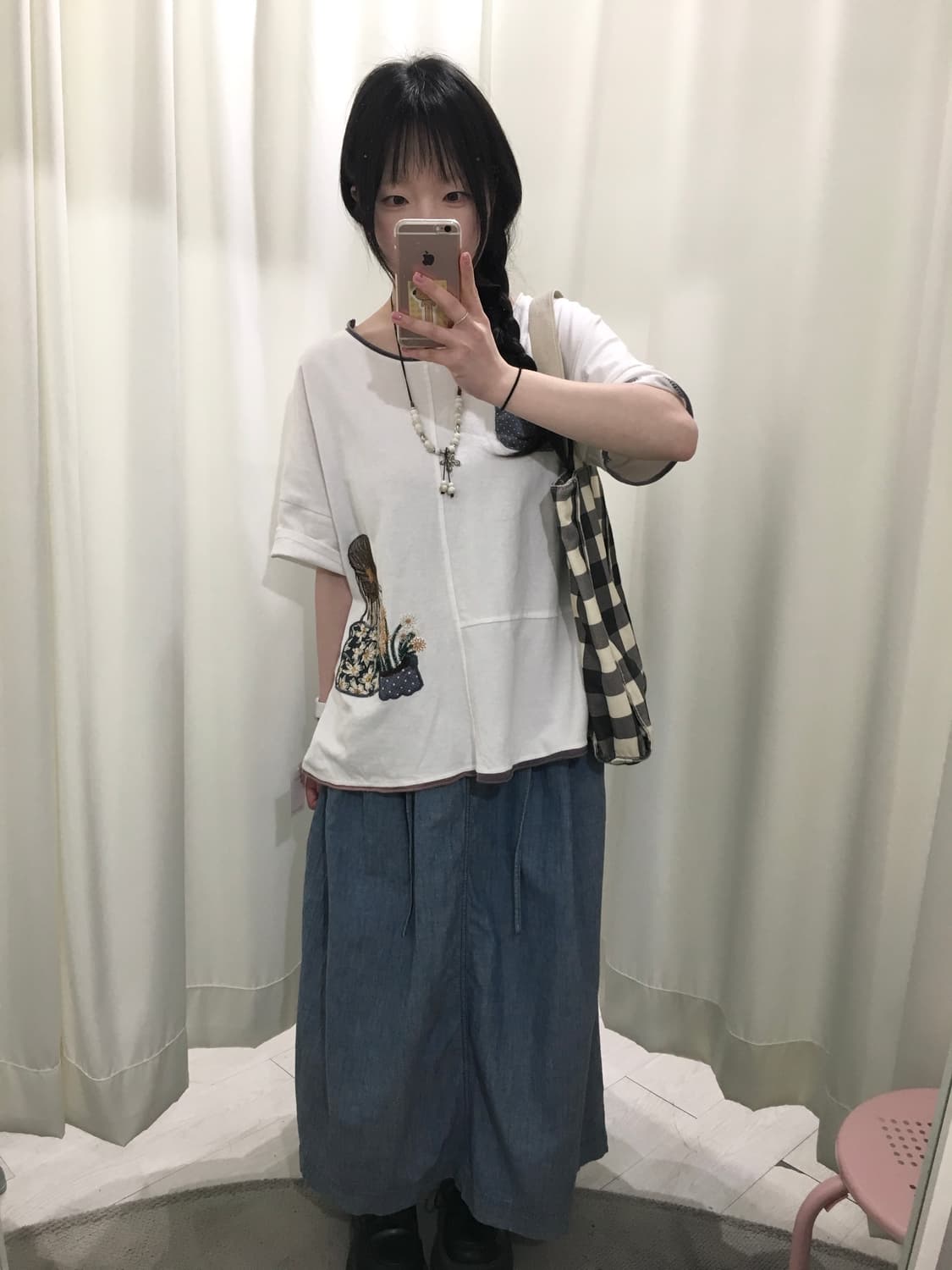 earth music denim pocket skirt 상품이미지4