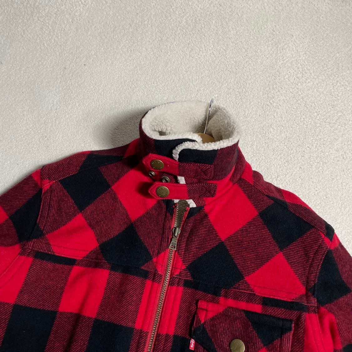 리바이스 00s 버팔로 쉐르파 양털 트러커 자켓 L 상품이미지5