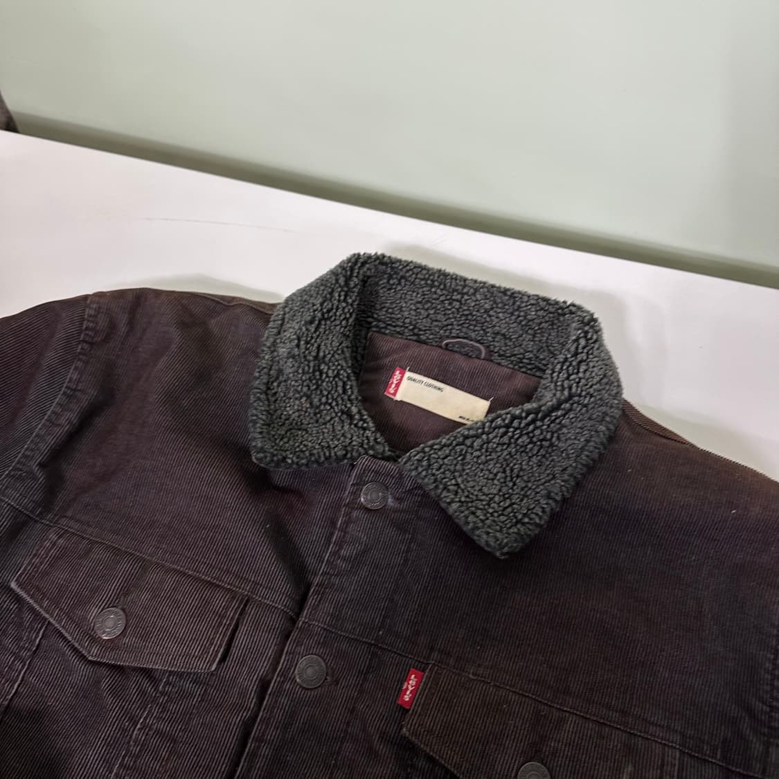 XL 리바이스 다크브라운 코듀로이 쉐르파자켓 상품이미지2