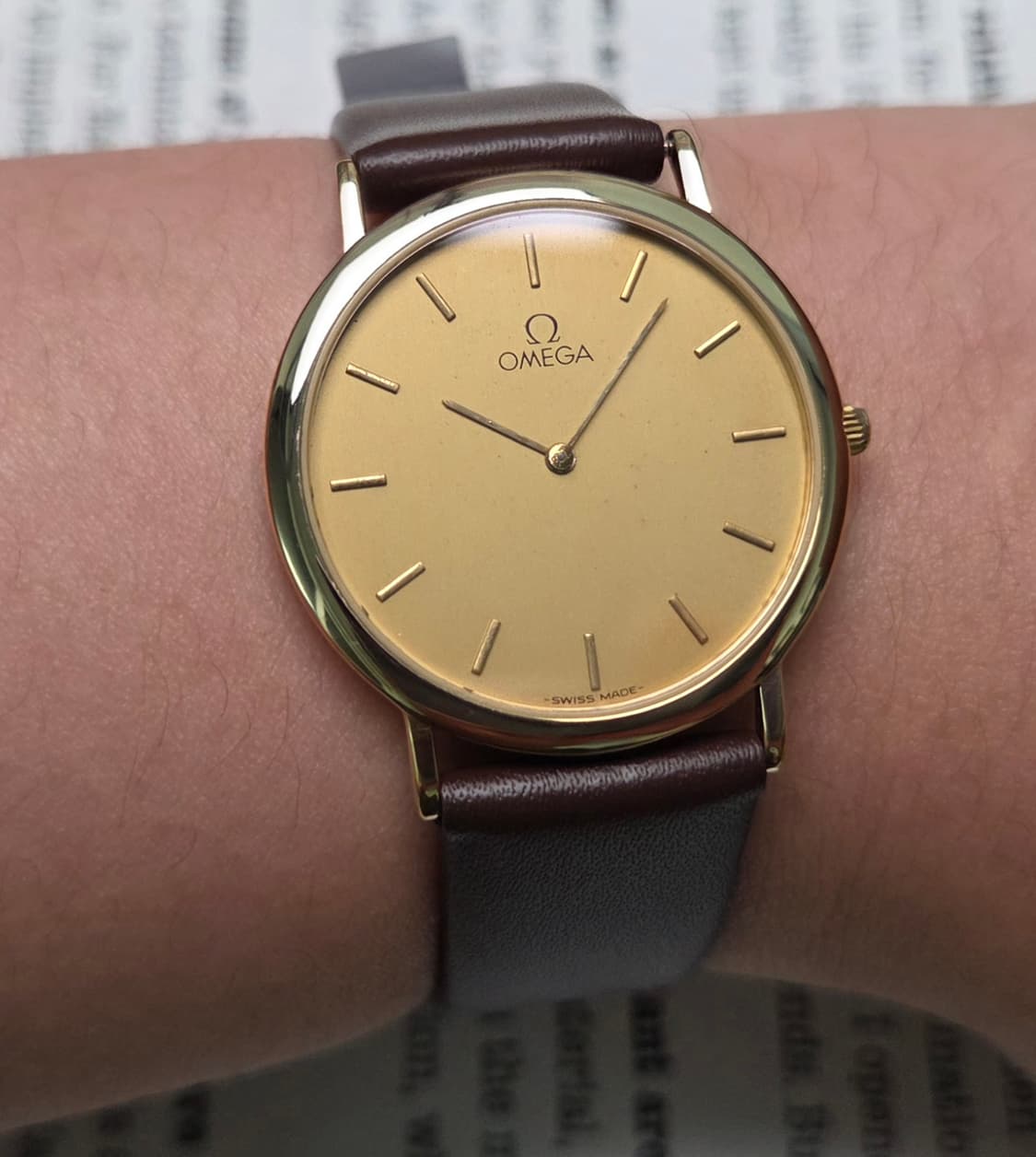 빈티지 오메가 드빌 오리지널 샴골판 논데이트 슬림쿼츠 (일자형 러그 ve 상품이미지3