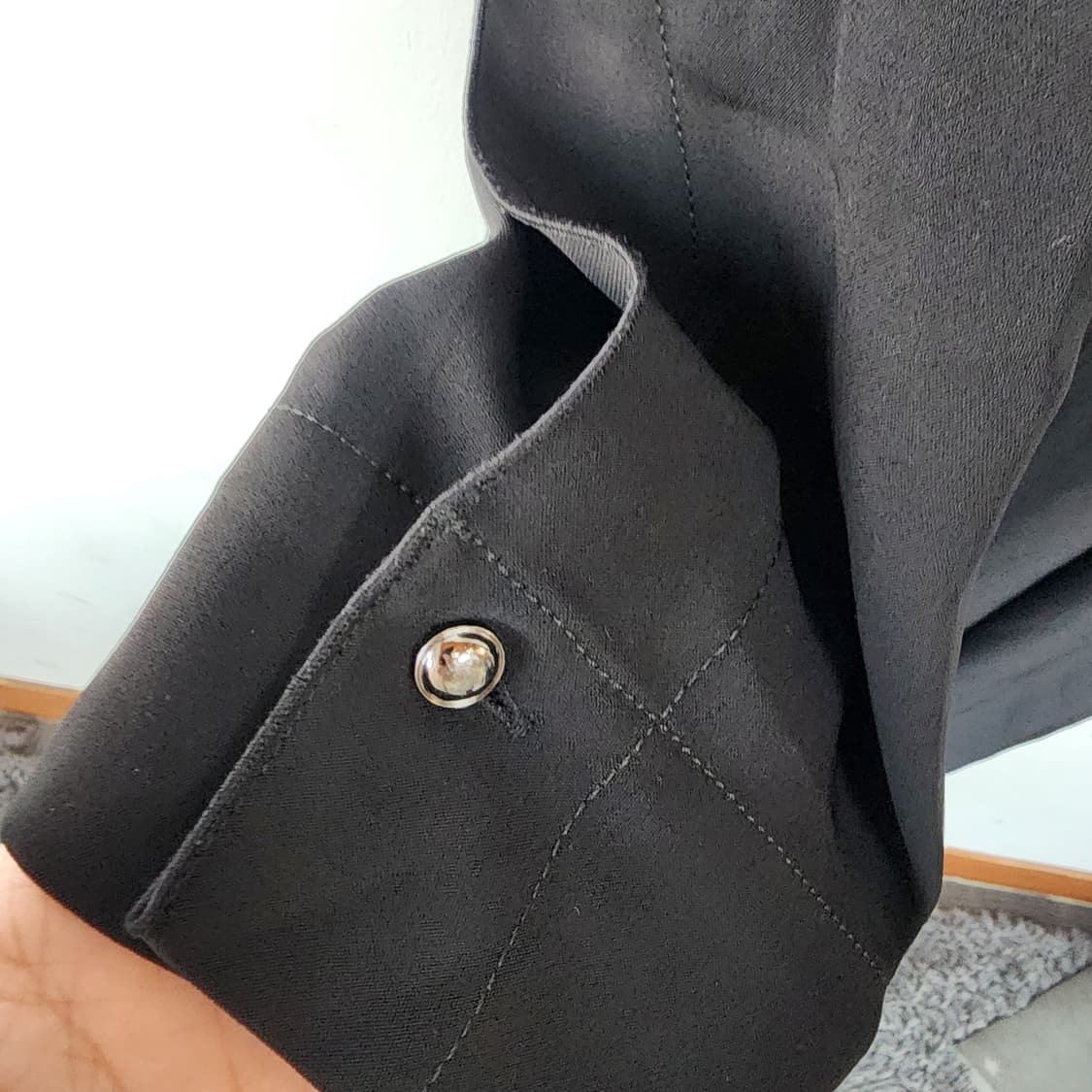 발렌시아 블랙 후드 롱 원피스 상품이미지4