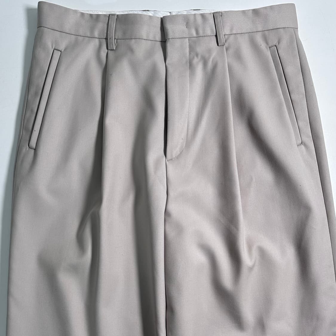 쿠어 울/폴리 투턱 트라우저 상품이미지2