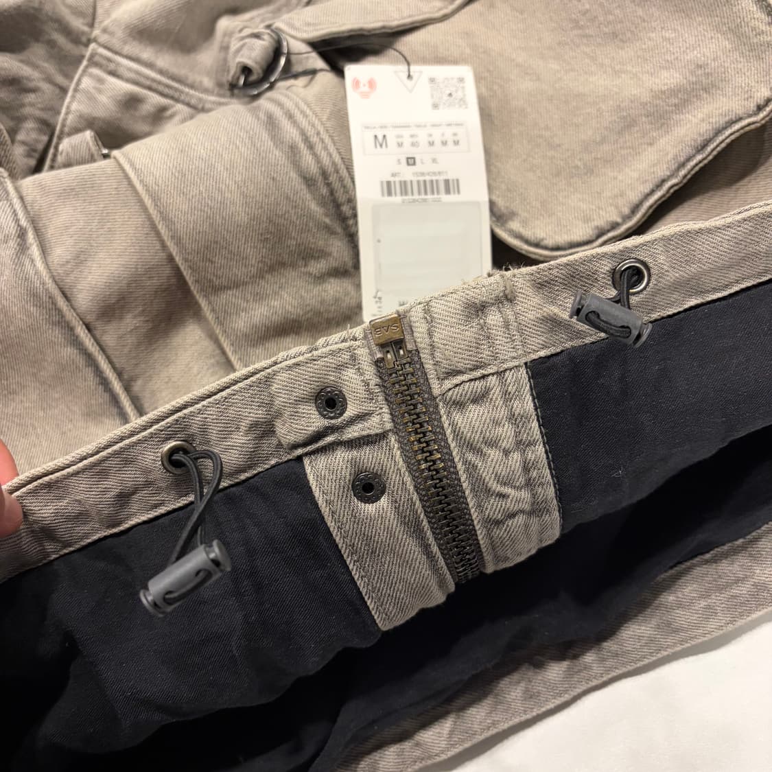 [M] 자라 데님 후드 포켓 자켓 그레이 새상품 B487 상품이미지7