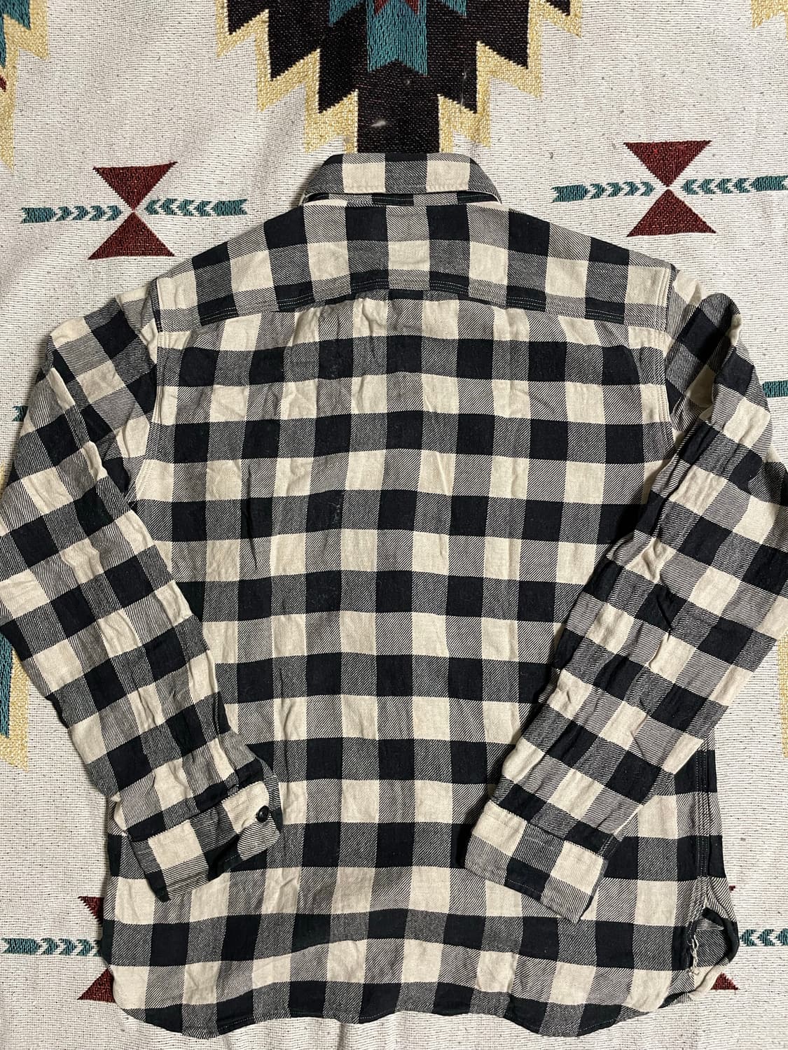 RRL 린넨버팔로플레이드셔츠(M) 상품이미지7