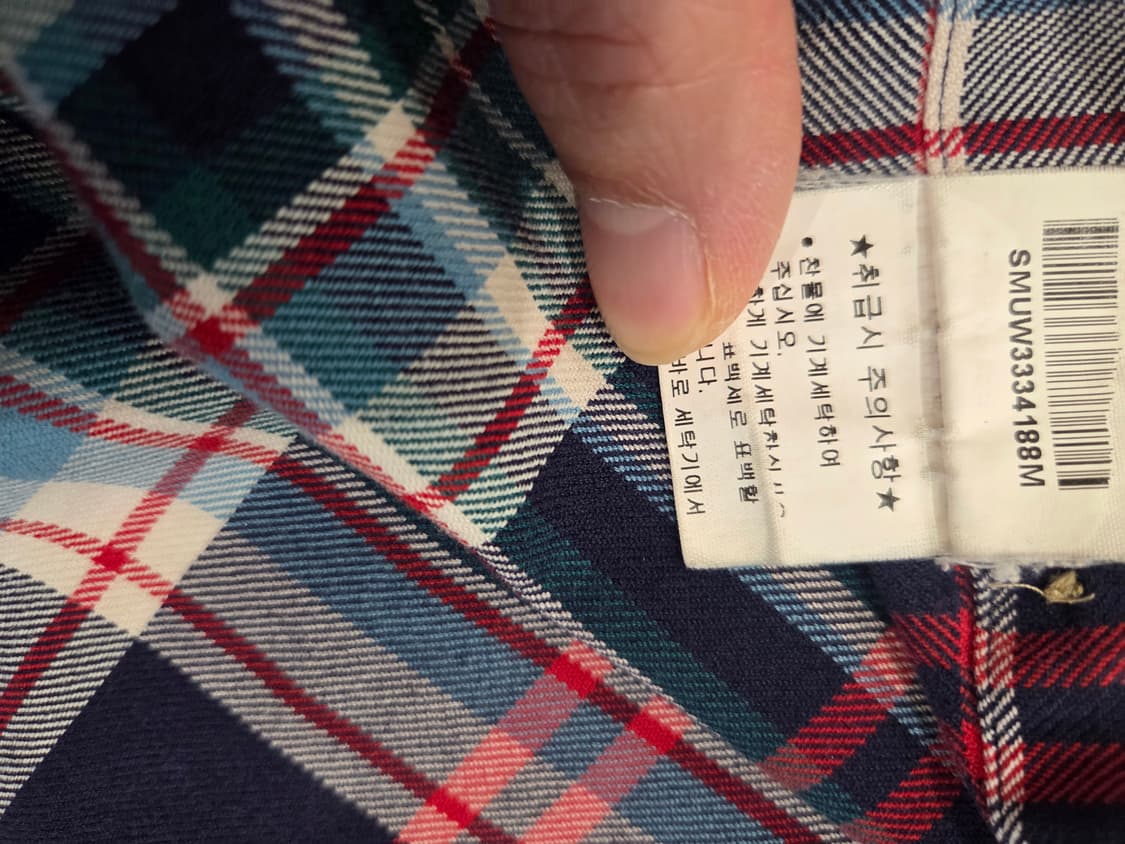 폴로 체크 남방(m사이즈) 상품이미지5