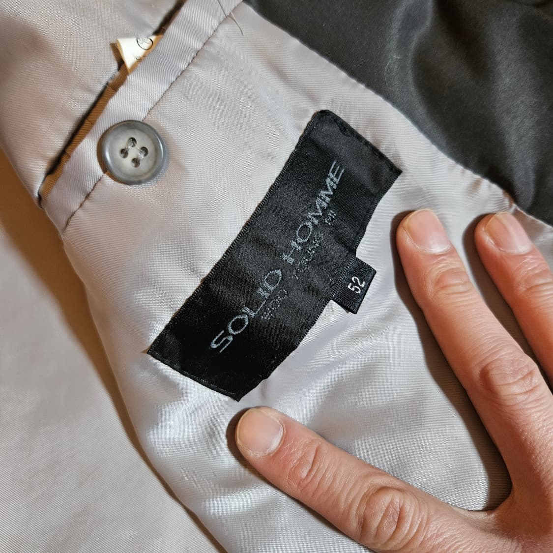 솔리드옴므 센터 절개 나일론 집업 자켓 52size 상품이미지8