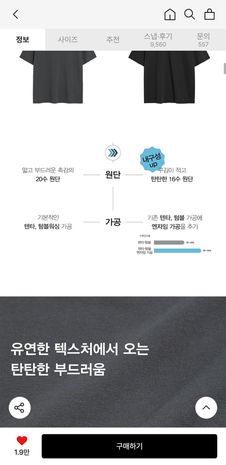 XL / 블랙 ) 기본템 맛집 브렌슨 베이직 무지 오버핏 반팔티셔츠 상품이미지4